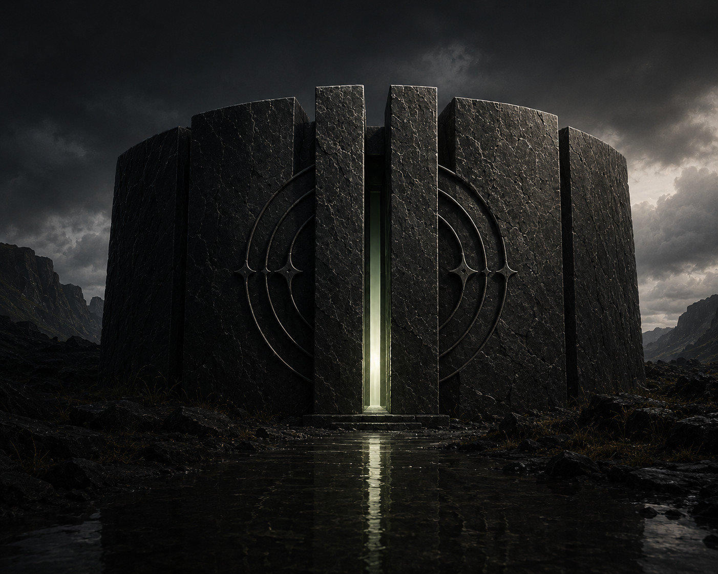 Sacred SVRaiGN sovereign continuity vault carved in stone